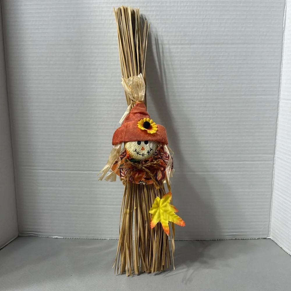 Vintage Halloween Pumpkin Decor Pillow Basket Scarecrow 2 Pumpkin Scoops Hotpad - Picture 5 of 16